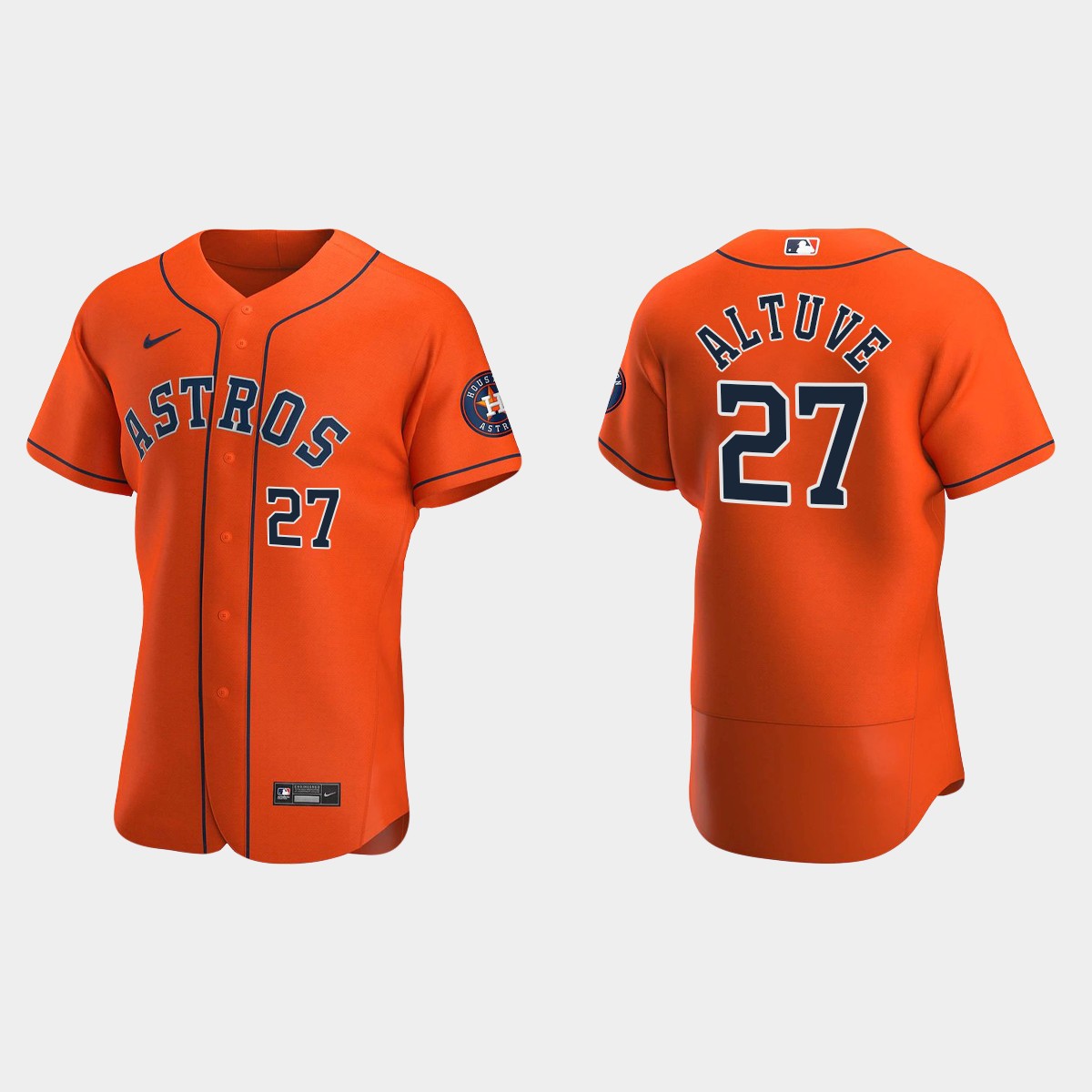 Jose Altuve #27 Houston Astros Orange 2020 Alternate Jersey