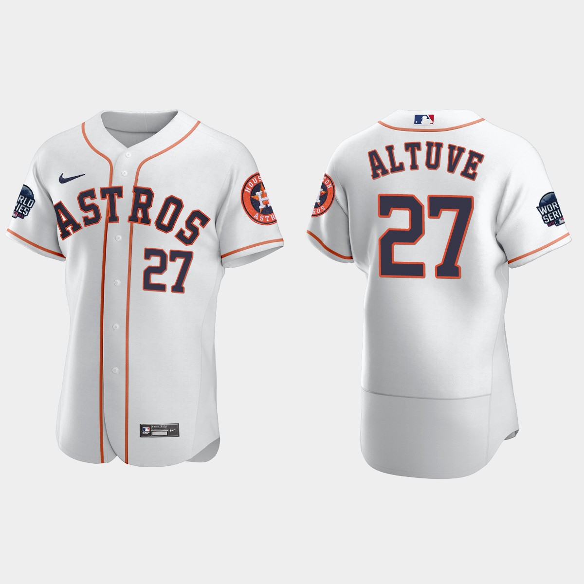 Jose Altuve Houston Astros 2021 World Series Jersey - White