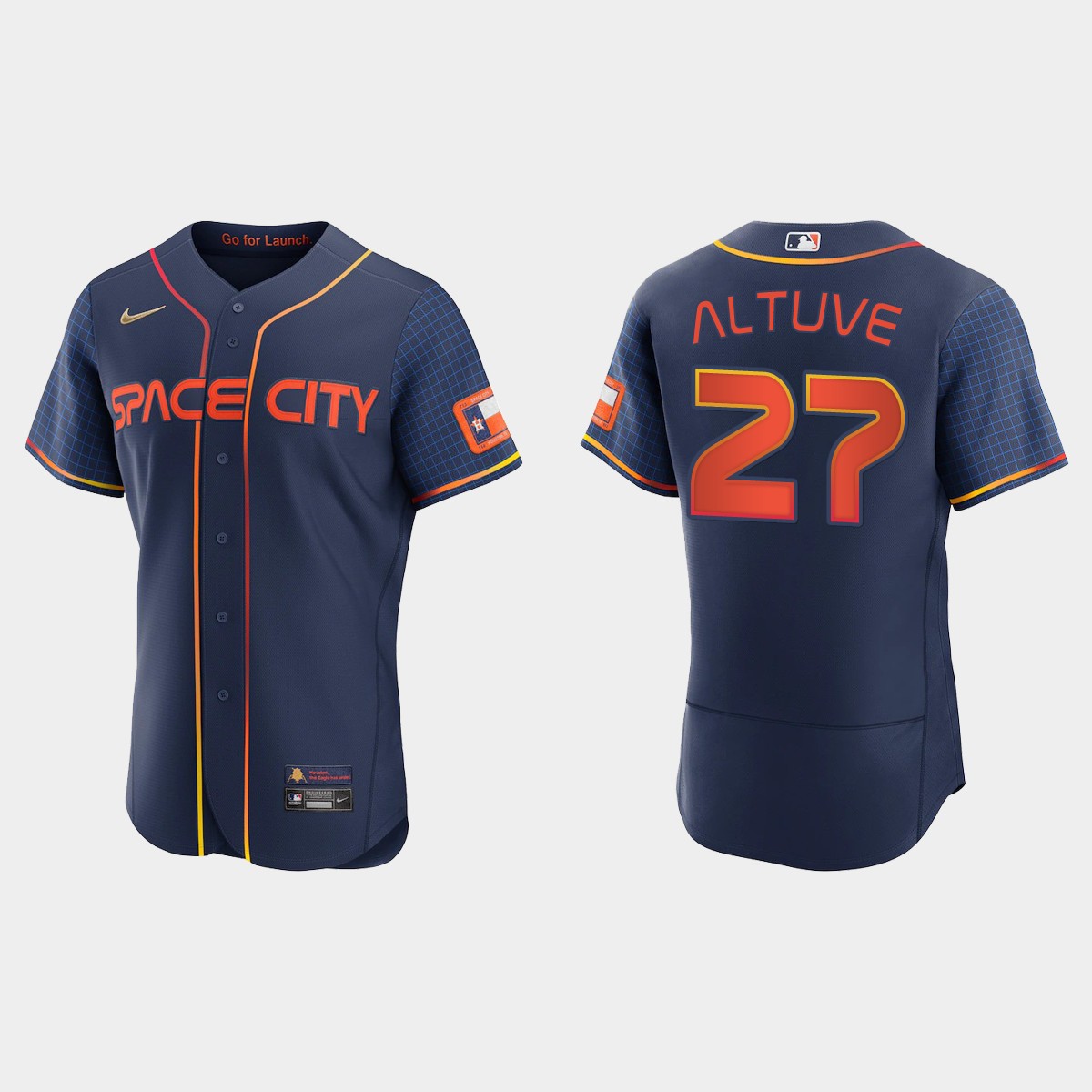 Jose Altuve Houston Astros 2022 City Connect Jersey - Navy