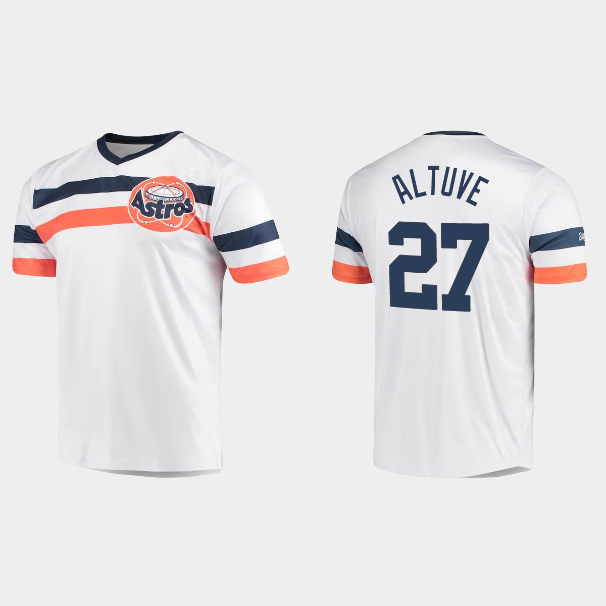 Jose Altuve Houston Astros Cooperstown Collection V-Neck Jersey - White