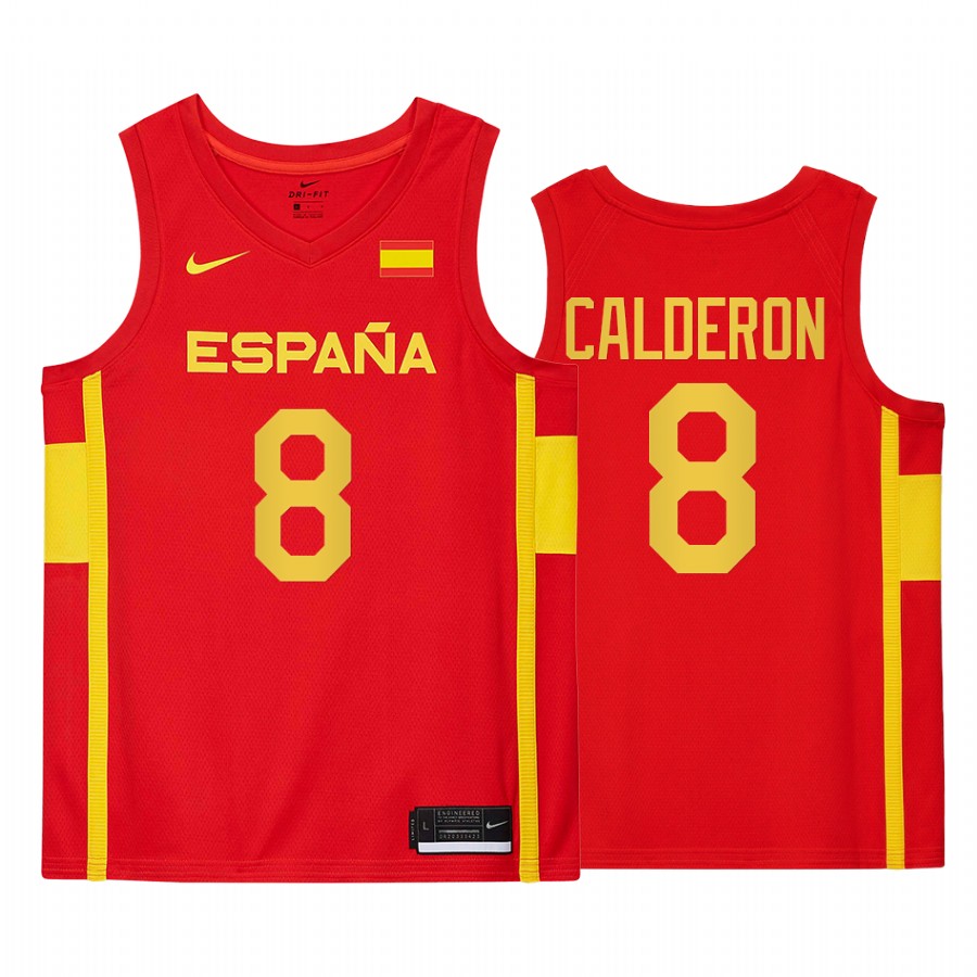 Jose Calderon Spain  #8 Gasol Olymipcs Game Limited Jersey