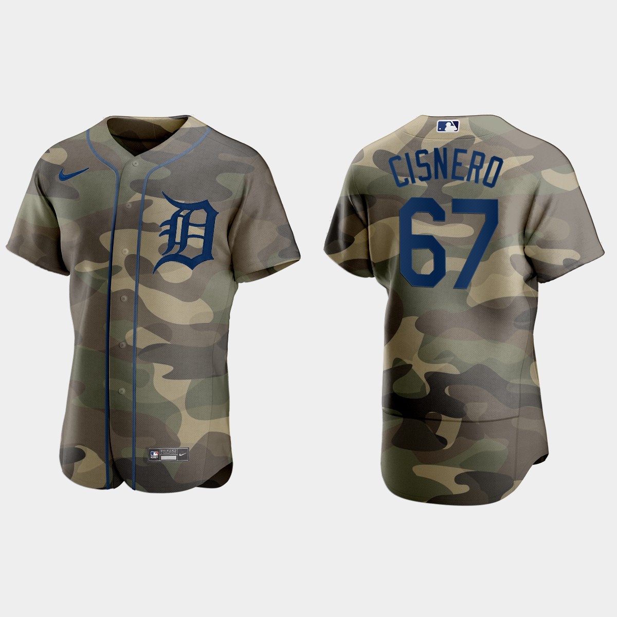 Jose Cisnero Detroit Tigers 2021 National Armed Forces Day Jersey - Camo