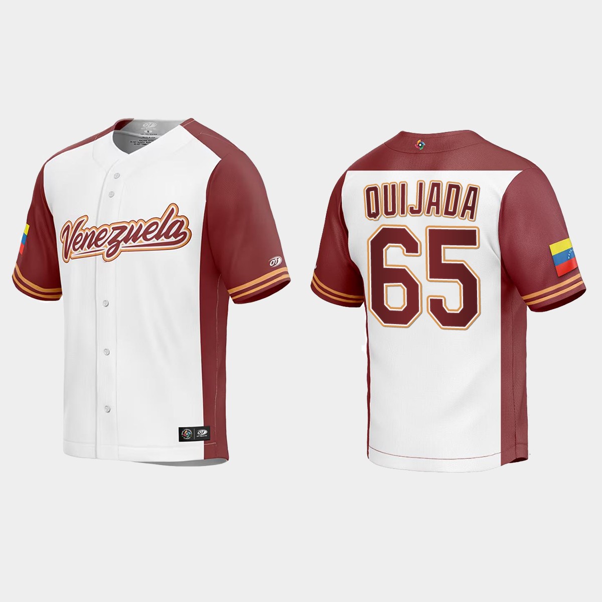 Jose Quijada Venezuela  2023 World  Classic Jersey - White