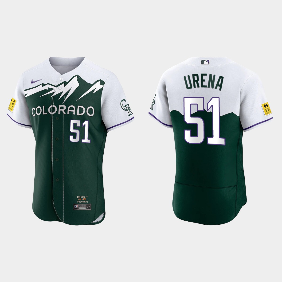 Jose Urena Colorado Rockies 2022 City Connect Jersey - Green