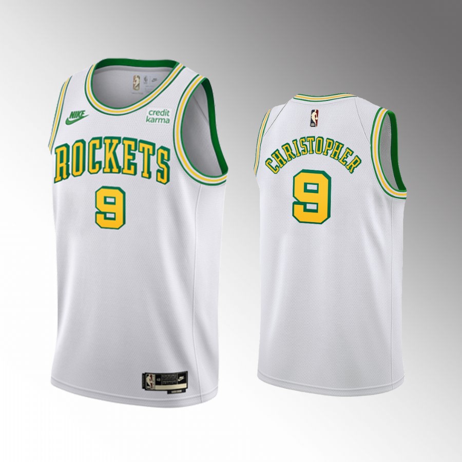 Josh Christopher 2022-23 Houston Rockets White #9 Classic Edition Jersey San Diego Throwbacks