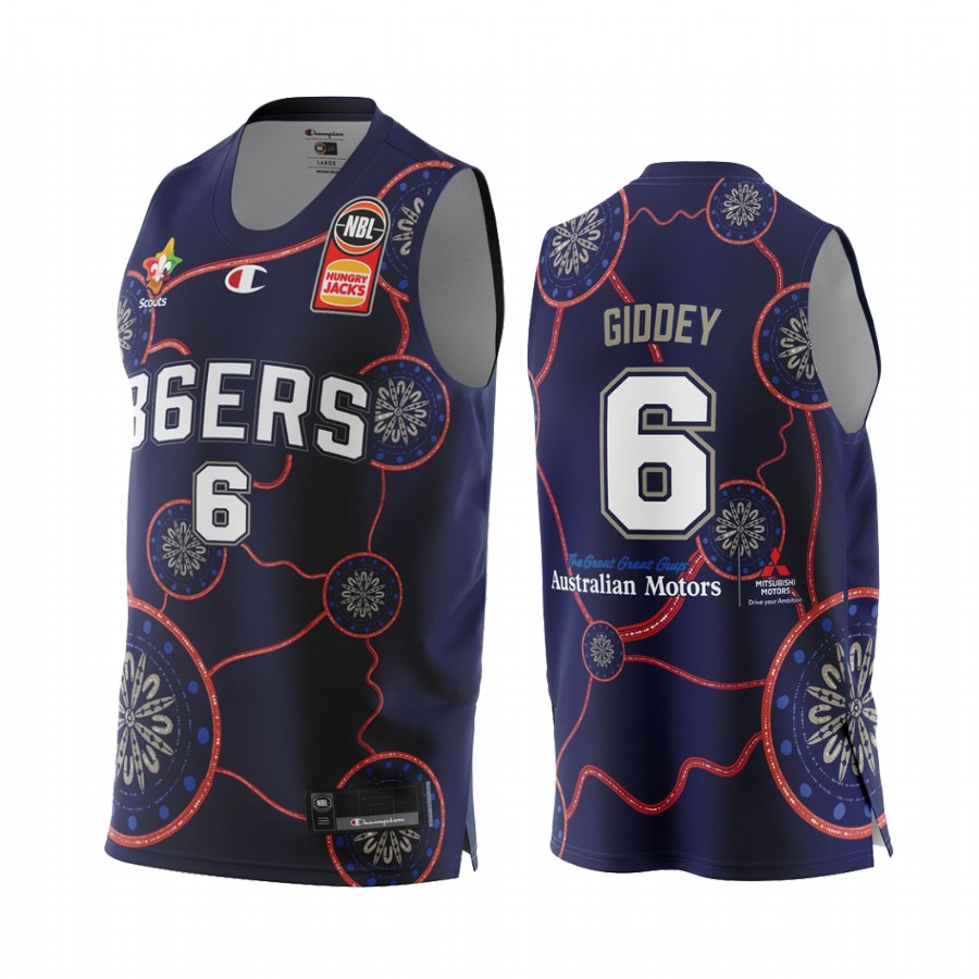 Josh Giddey 2021 NBA Draft OKC Thunder NBL Adelaide 36ers Jersey Indigenous