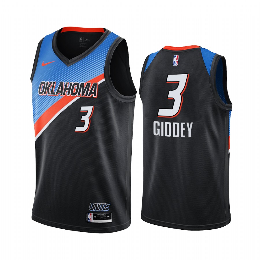 Josh Giddey 2021 NBA Draft Oklahoma City Thunder City Edition Jersey Black