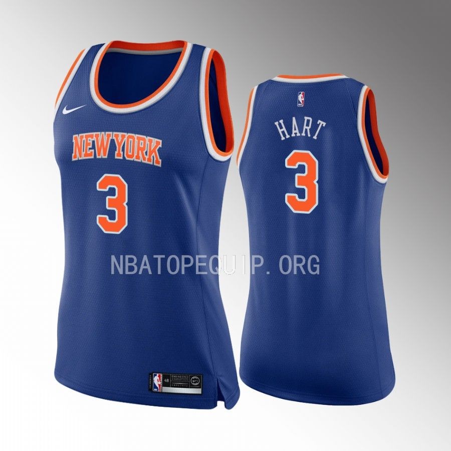 Josh Hart New York Knicks Blue Icon Edition Women Jersey Swingman