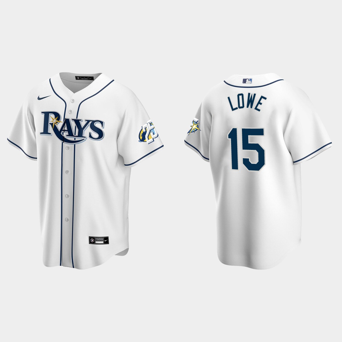 Josh Lowe Tampa Bay Rays 25th Anniversary Jersey - White