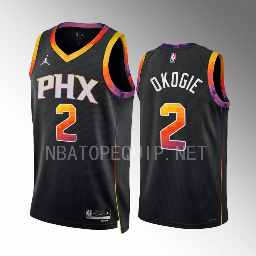 Josh Okogie 2022-23 Phoenix Suns Black #2 Statement Edition Jersey