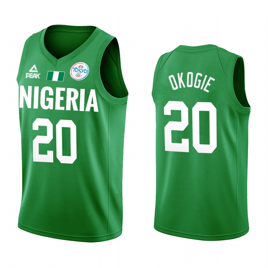Josh Okogie Nigeria  #20 Green 2021 Tokyo Olymipcs Limited Jersey