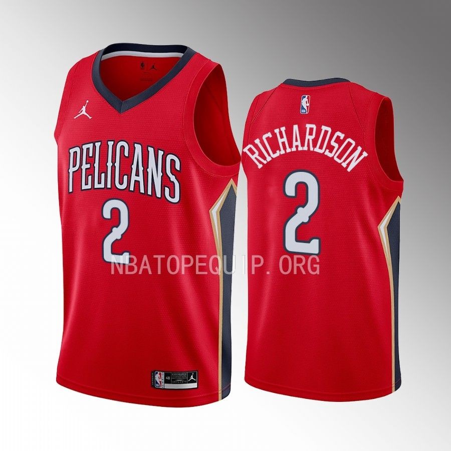 Josh Richardson New Orleans Pelicans #2 Red Jersey 2022-23 Statement Edition Swingman