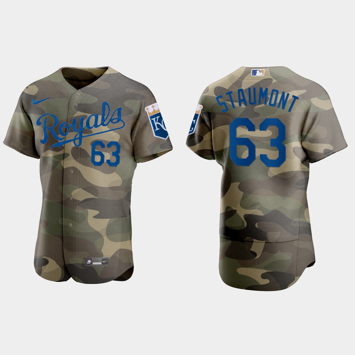Josh Staumont Kansas City Royals 2021 National Armed Forces Day Jersey - Camo