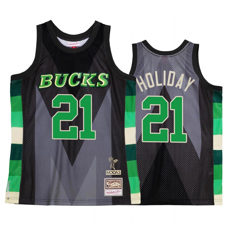 Jrue Holiday #21 Milwaukee Bucks My Town Moda 3 Jersey Black