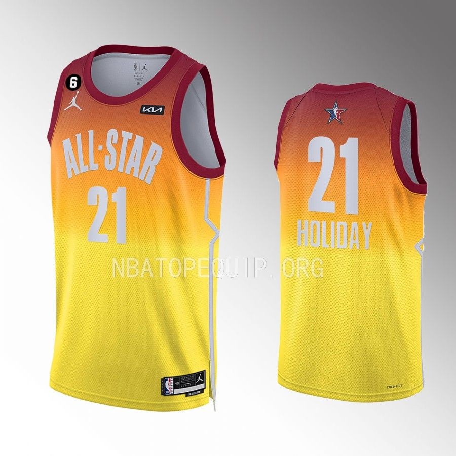 Jrue Holiday 2023 NBA All-Star Reserves Carmine Jersey Milwaukee Bucks #21