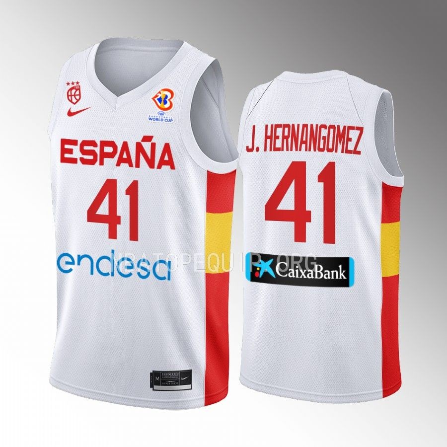 Juan Hernangomez Spain 2023 FIBA World Cup White Jersey  #41