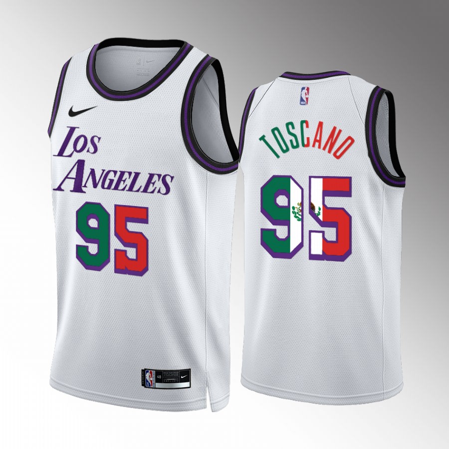 Juan Toscano-Anderson Special Mexico Los Angeles Lakers #95 White Jersey City Edition