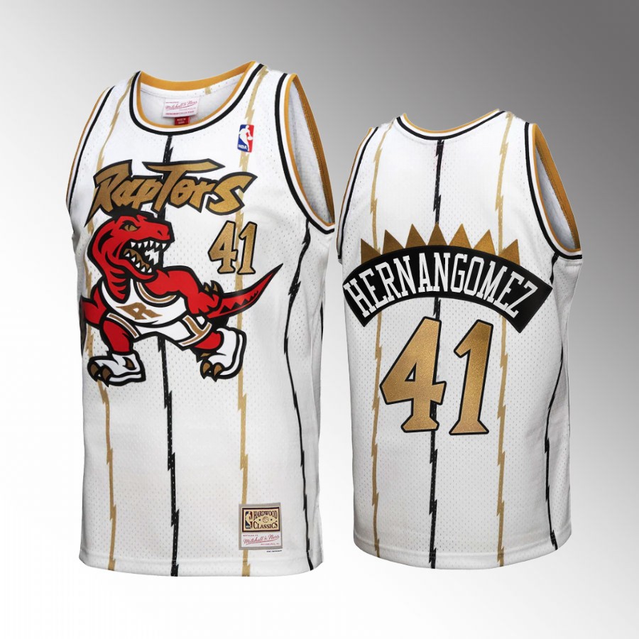 Juancho Hernangomez #41 Toronto Raptors Reload 3.0 White Hardwood Classics Jersey