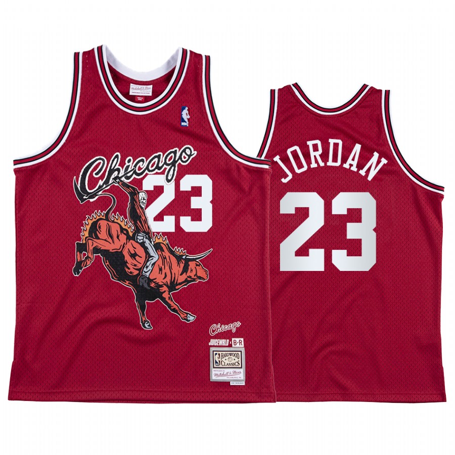 Juice Wrld X Chicago Bulls Michael Jordan Red Jersey BR