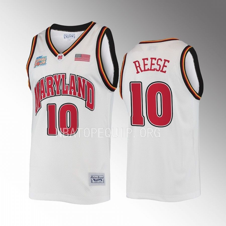 Julian Reese Maryland Terrapins White Jersey 2022-23 Classic Commemorative Retro Final 4
