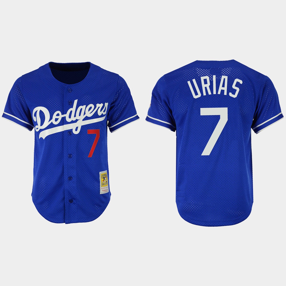 Julio Urias #7 Los Angeles Dodgers Mesh Batting Practice Cooperstown Collection Jersey - Royal