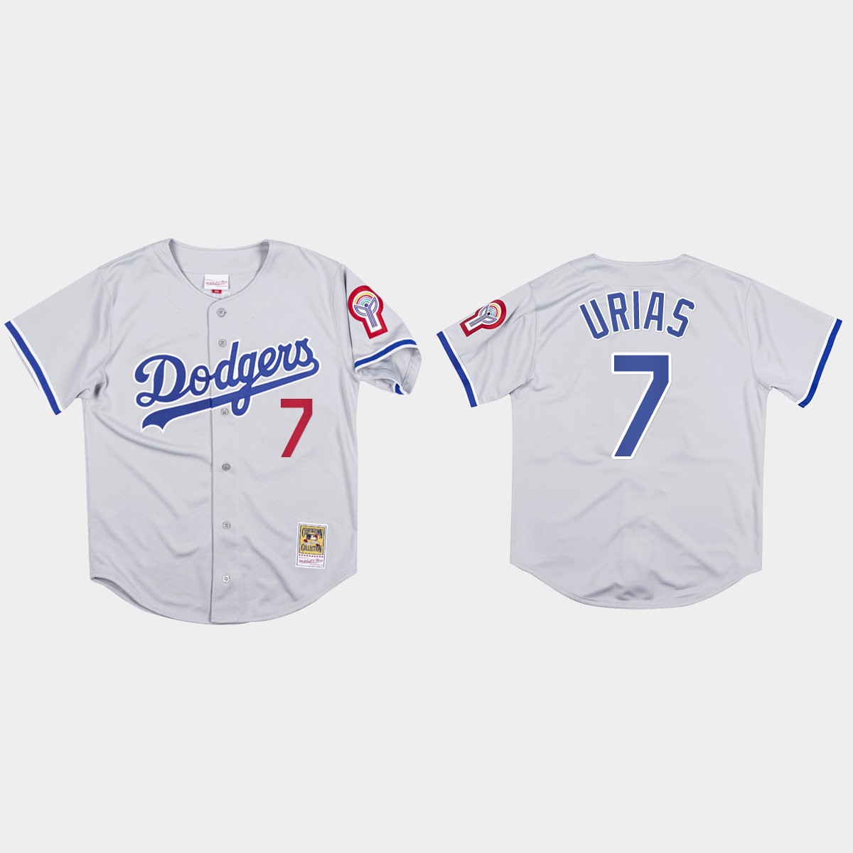 Julio Urias #7 Los Angeles Dodgers Mitchell And Ness 1981 Jersey - Gray