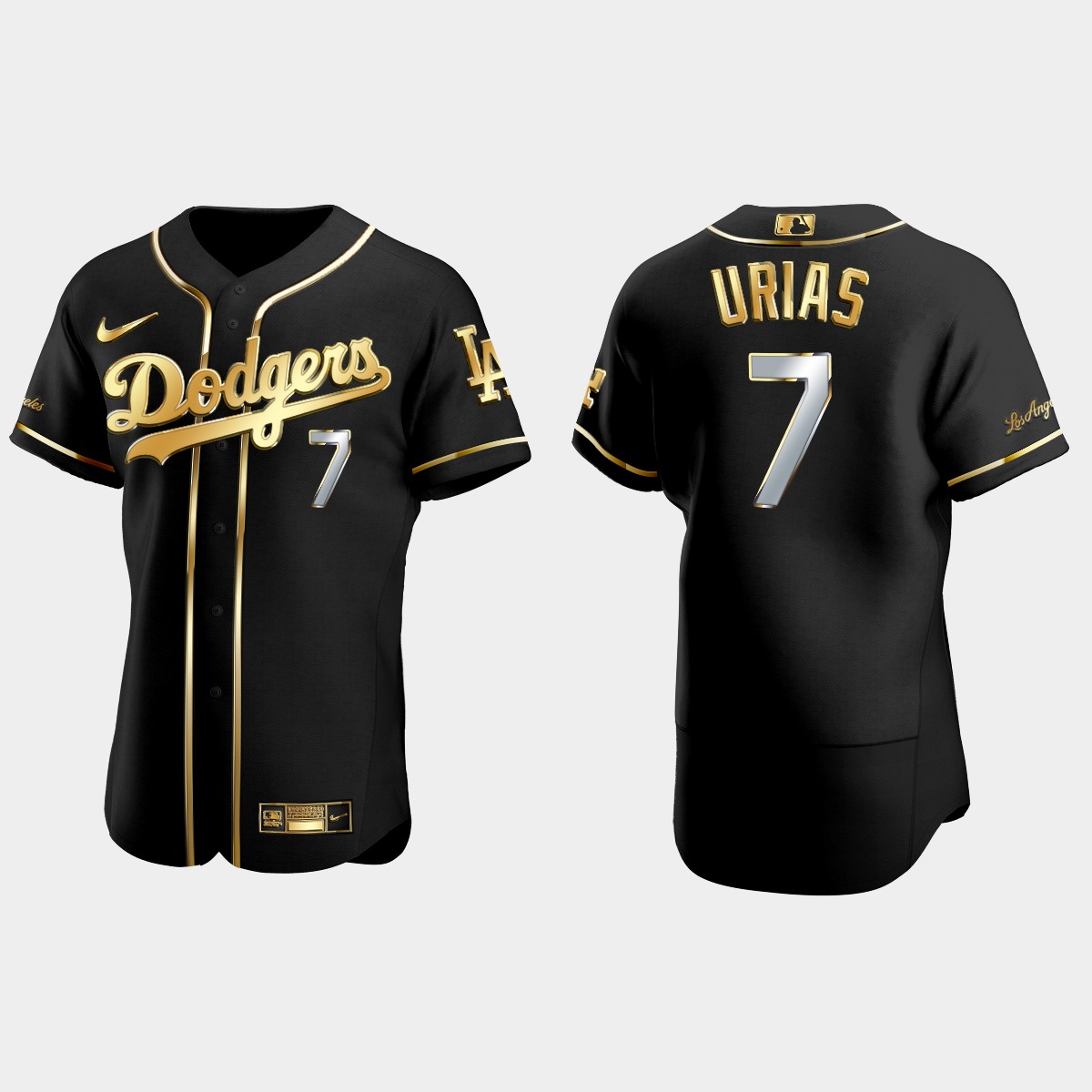Julio Urias Los Angeles Dodgers 2021 Gold Program Golden Jersey - Black