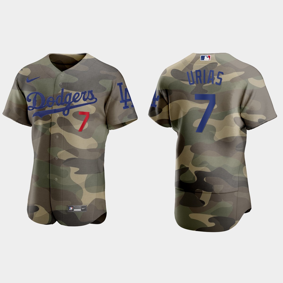 Julio Urias Los Angeles Dodgers 2021 National Armed Forces Day Jersey - Camo