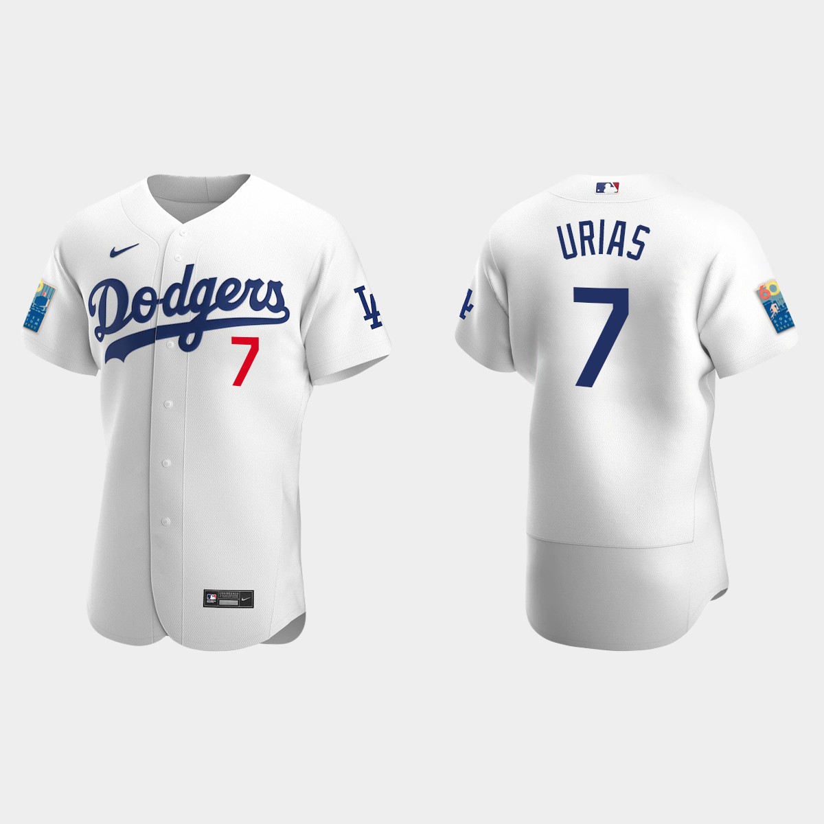 Julio Urias Los Angeles Dodgers 2022 Dodger Stadium 60th Anniversary Jersey - White