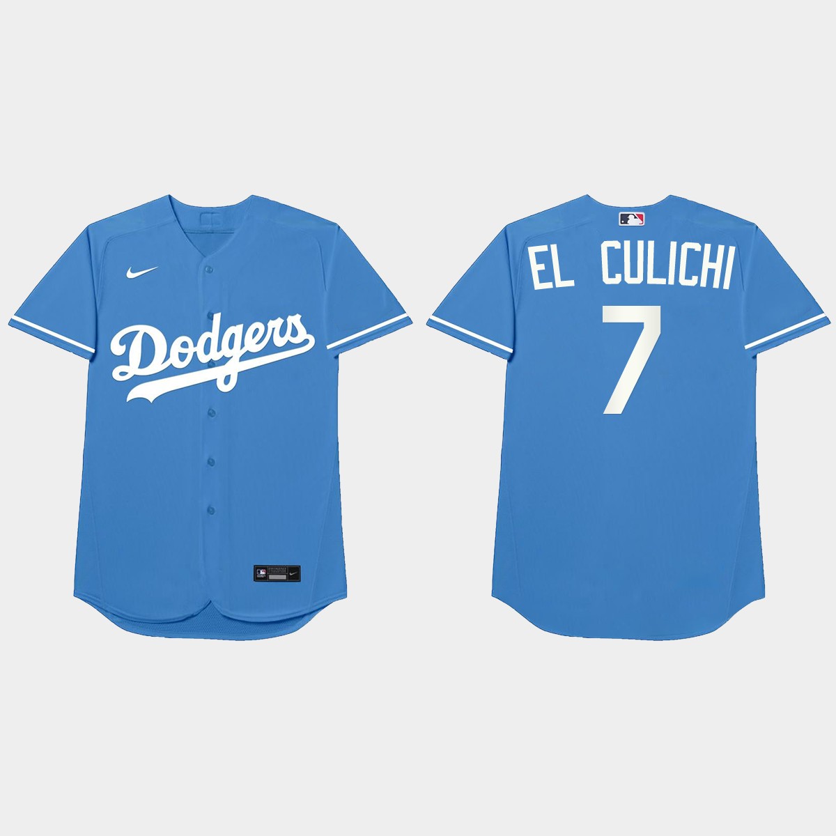 Julio Urias Nickname Dodgers 2021 Players' Weekend El Culichi Jersey - Royal