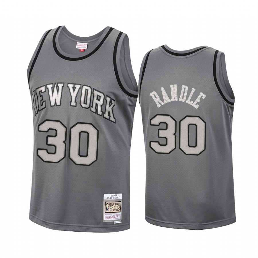 Julius Randle #30 New York Knicks Metal Works Jersey Charcoal