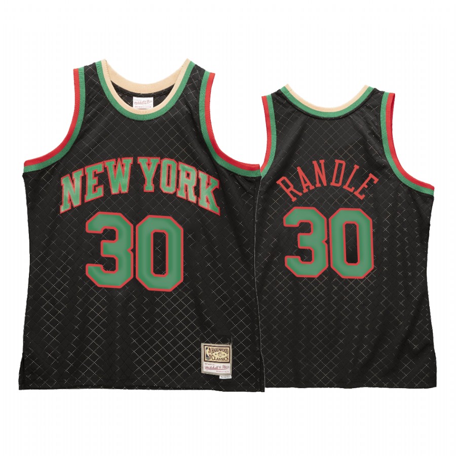 Julius Randle 30 New York Knicks Neapolitan Black Jersey Hardwood Classics