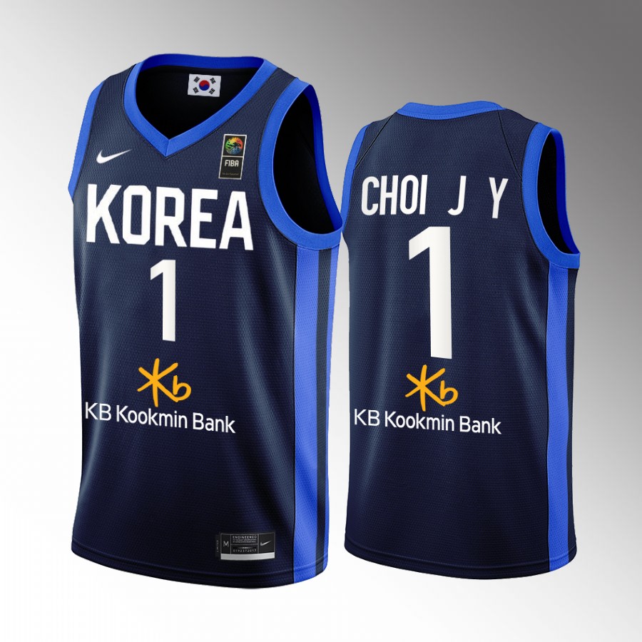 Junyong CHOI South Korea 2022 FIBA  World Cup Blue Jersey Away #1