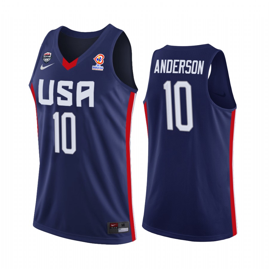Justin Anderson #10 USA  FIBA AmeriCup 2022 Navy Jersey
