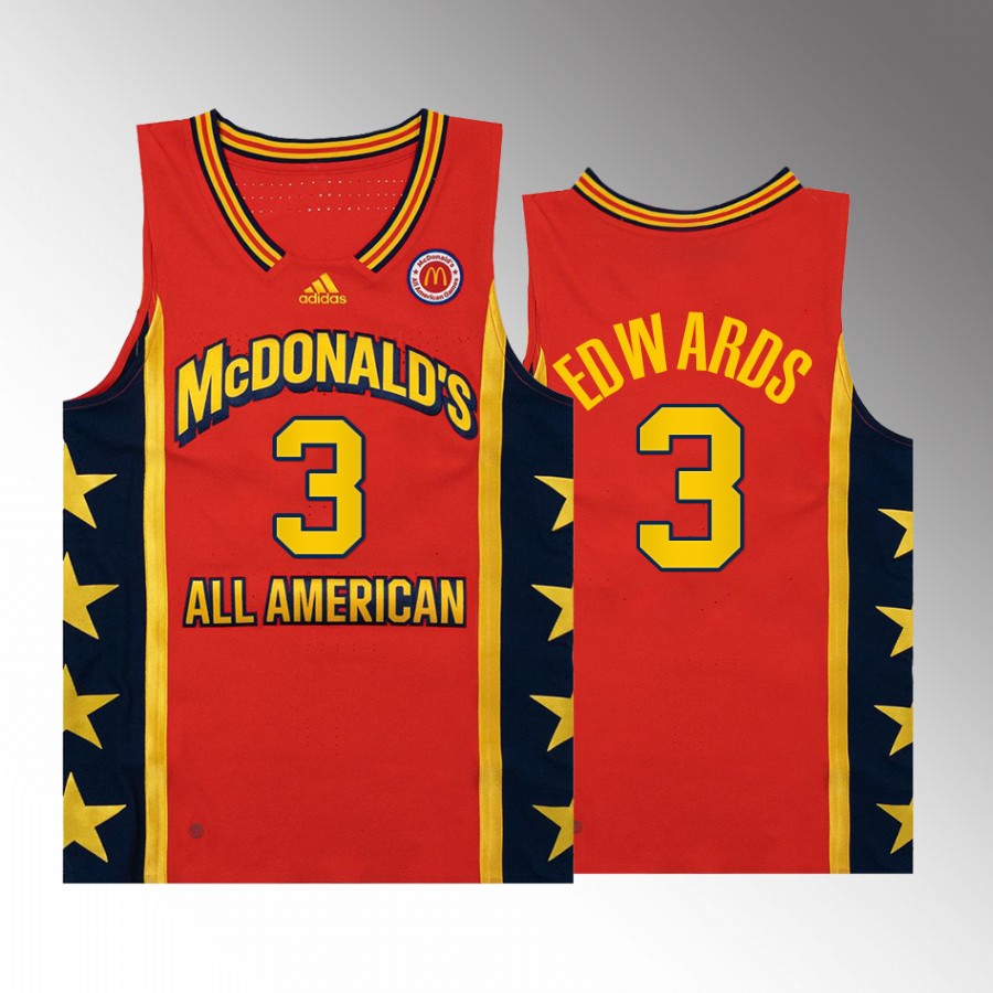 Justin Edwards 2023 McDonalds All-American #3 Red Jersey Team East