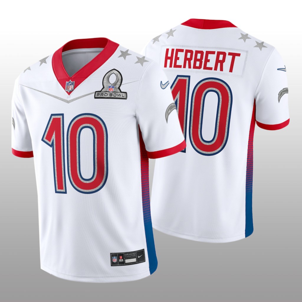 Justin Herbert White Game Jersey 2022 AFC Pro Bowl - Men's