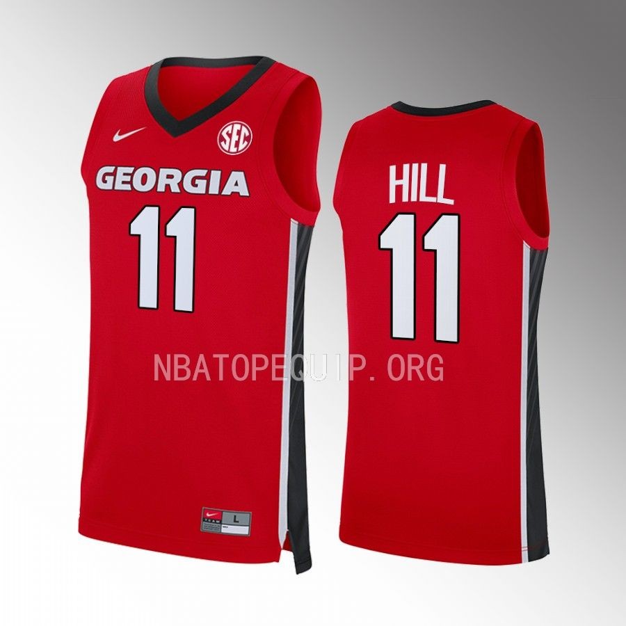 Justin Hill Georgia Bulldogs Red Jersey 2022-23 Away