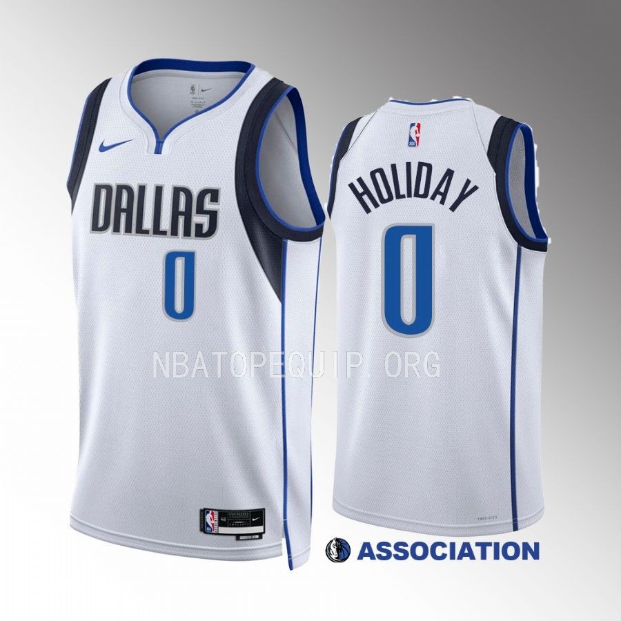 Justin Holiday Dallas Mavericks #0 White Jersey 2022-23 Association Edition Swingman
