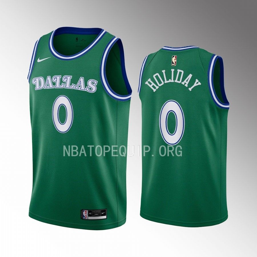 Justin Holiday Dallas Mavericks 2022-23 Classic Edition Green #0 Jersey Swingman