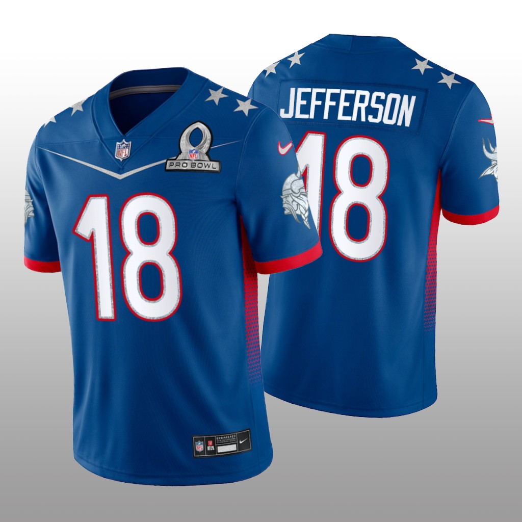 Justin Jefferson Royal Game Jersey 2022 NFC Pro Bowl - Men's