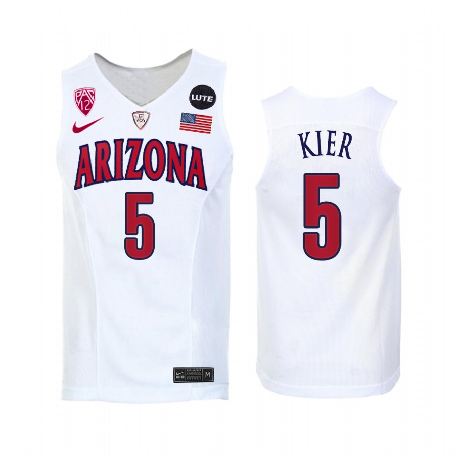 Justin Kier Arizona Wildcats White Jersey 2021-22 College