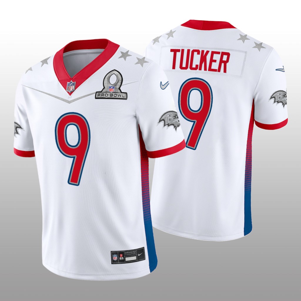 Justin Tucker White Game Jersey 2022 AFC Pro Bowl - Men's