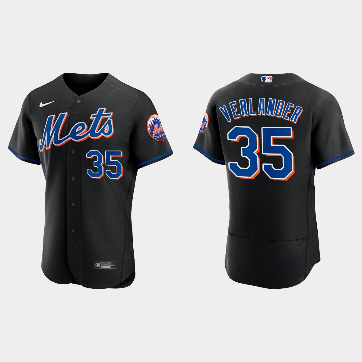 Justin Verlander New York Mets Alternate Jersey - Black