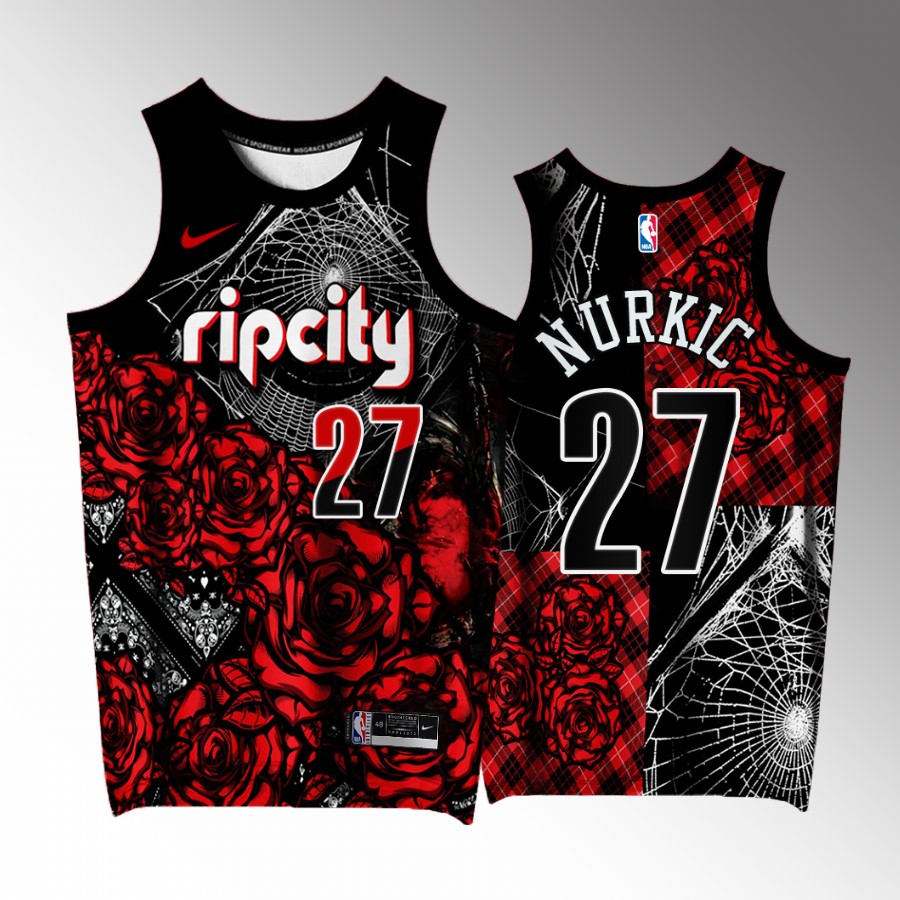 Jusuf Nurkic Portland Trail Blazers Black #27 Jersey Rose Garden Exclusive Edition