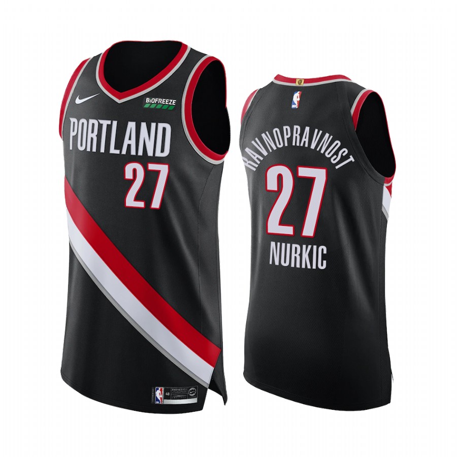 Jusuf Nurkic Portland Trail Blazers Black Social Justice Jersey Equality