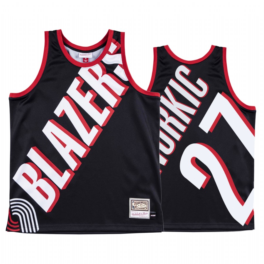Jusuf Nurkic Portland Trail Blazers Classic Black Big Face Men Jersey