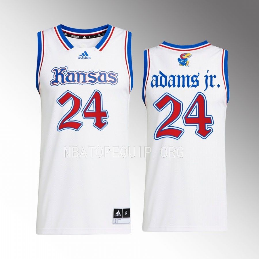 K.J. Adams Jr. Kansas Jayhawks White Jersey 2022-23 Swingman