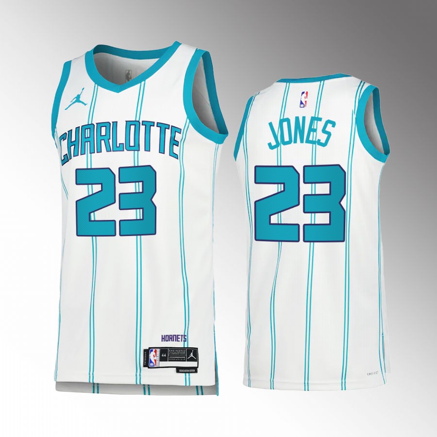 Kai Jones 2022-23 Charlotte Hornets White #23 Association Edition Jersey Swingman