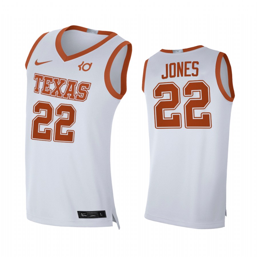 Kai Jones Texas Longhorns White Jersey 2020-21 Alumni Player Limited