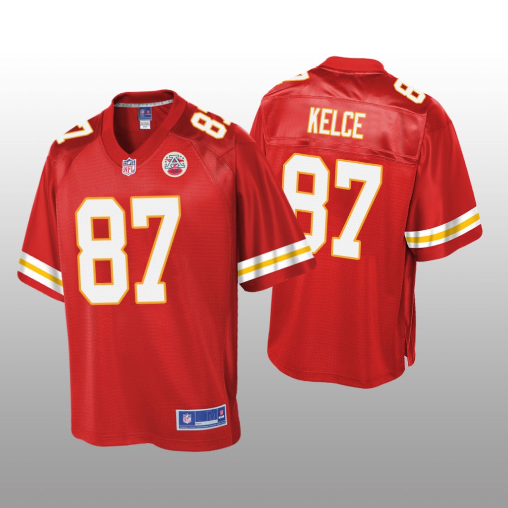 Kansas City Chiefs #87 Red Travis Kelce Pro Line Jersey - Youth